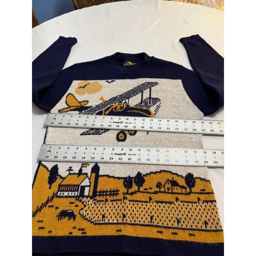 Alps Navy Blue Vintage Nordic Sweater Size Medium